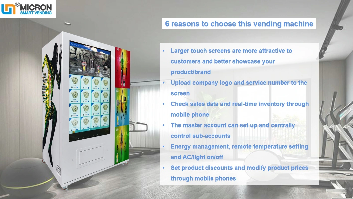 touch screen vending machine with advertisement