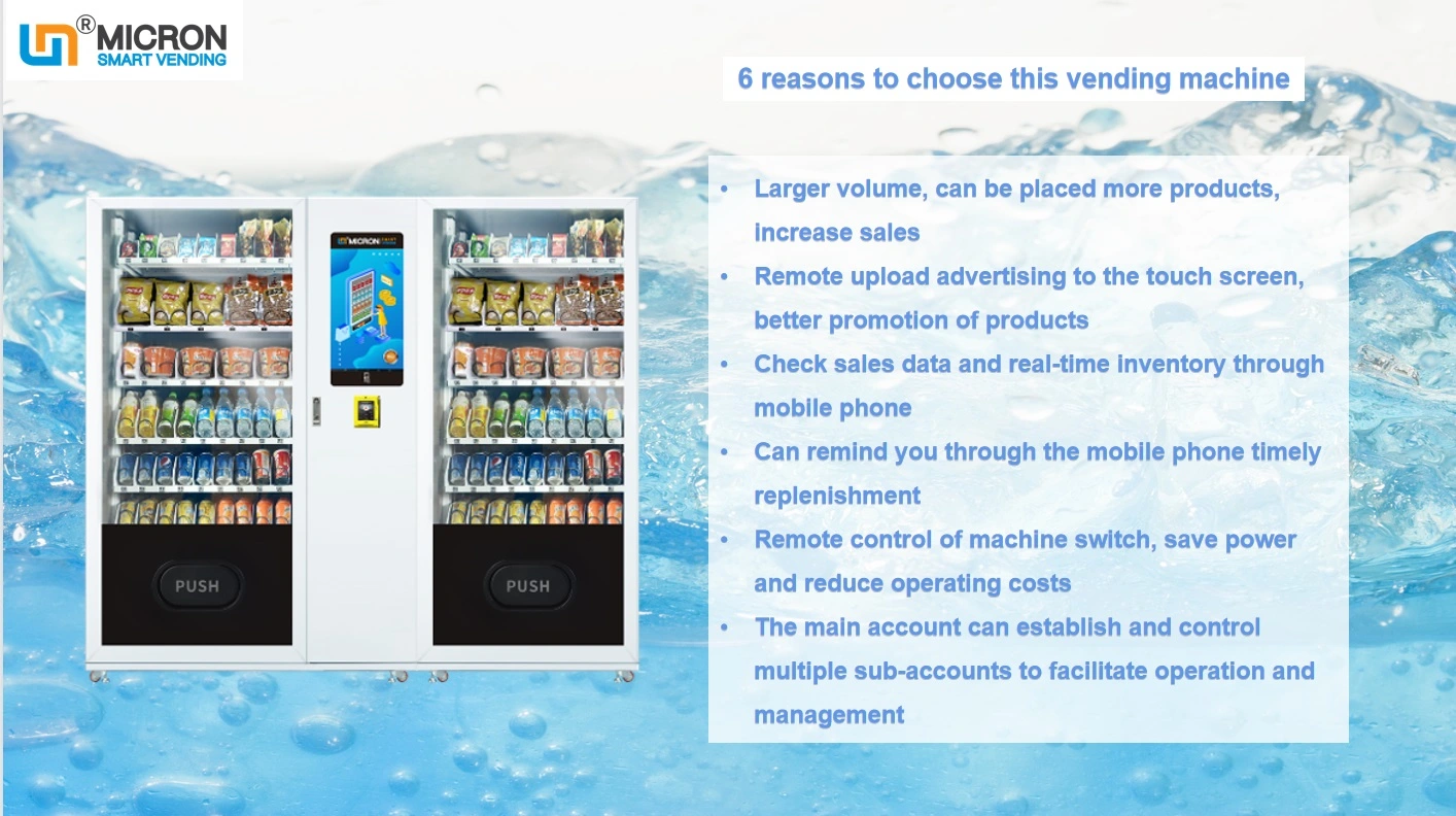 snack combo vending machine touch screen