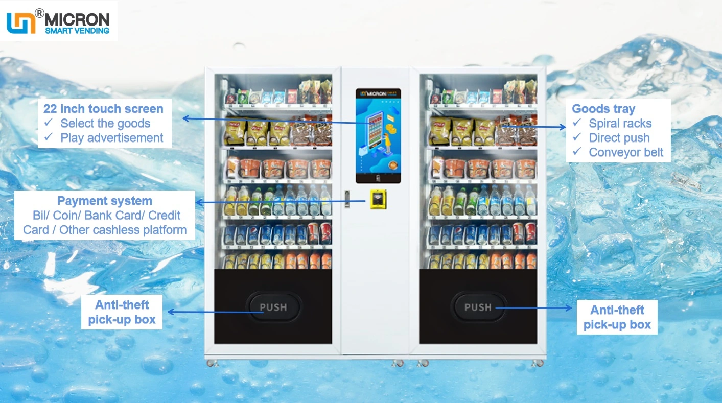 snack combo vending machine touch screen