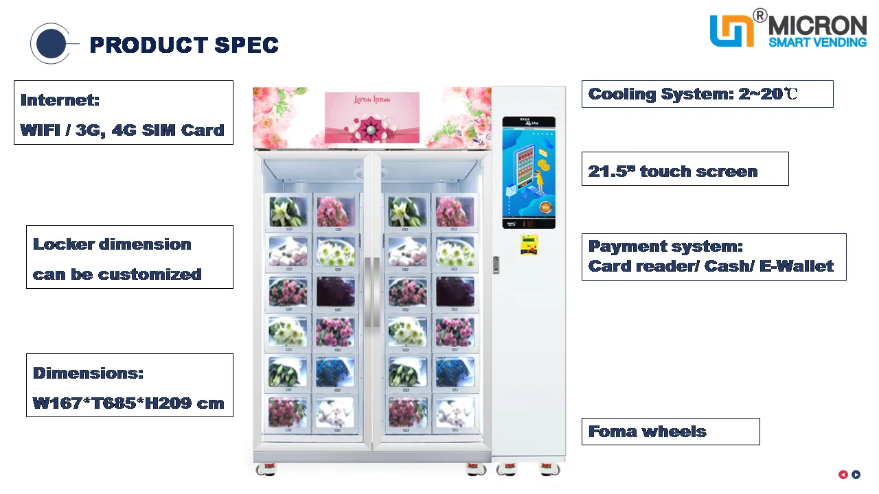 locker flower smart vending vending machine cooling system