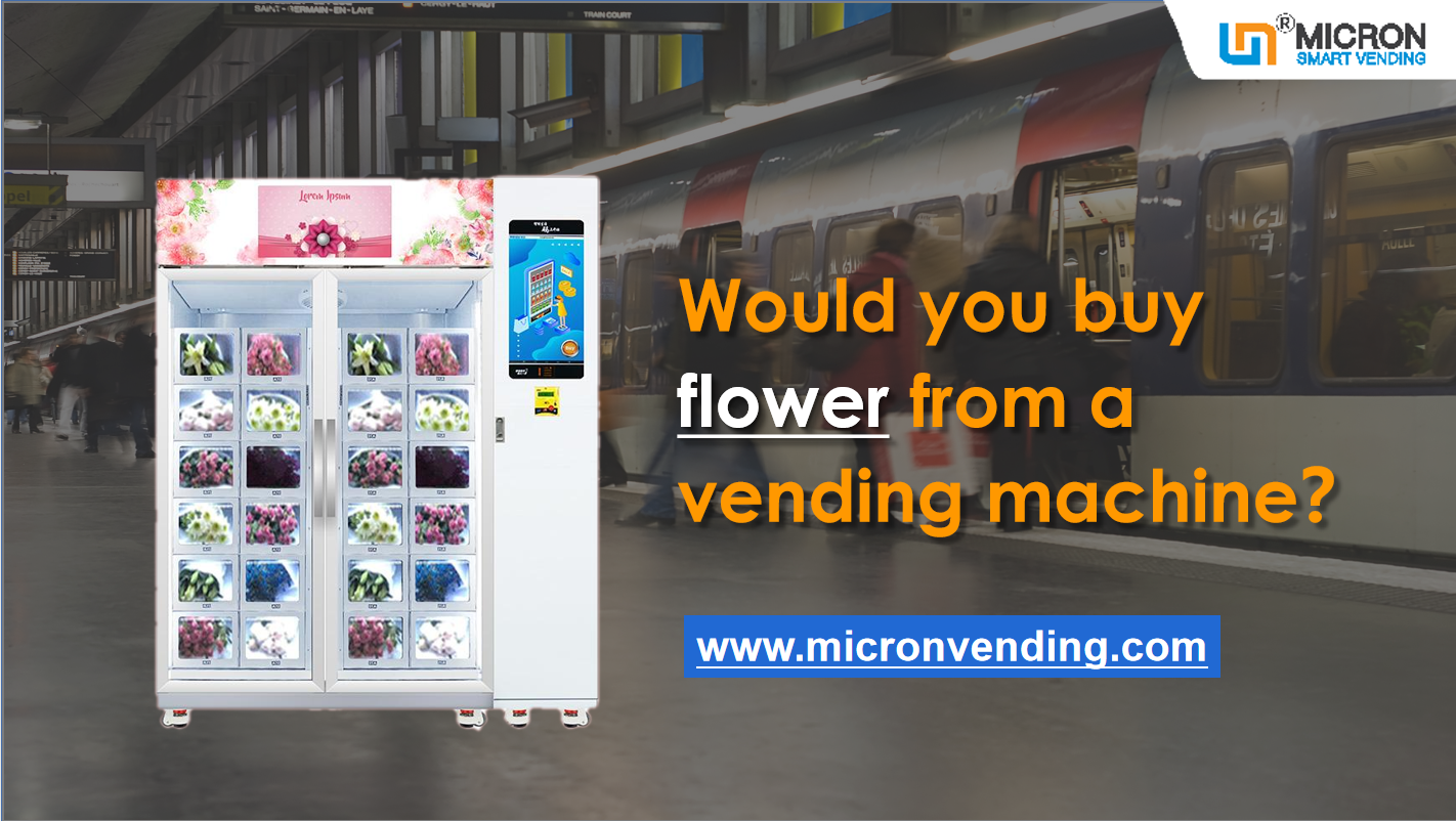 flower vending machines with cooling system