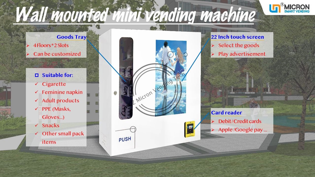 wall mounted mini vending machine