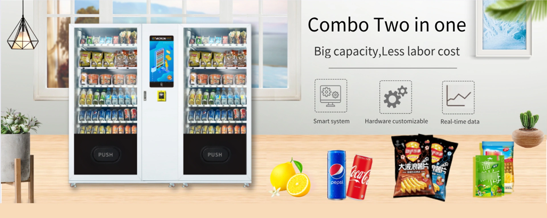 Micron smart snack vending machines