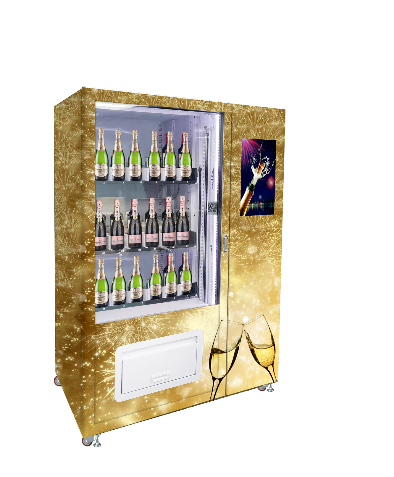 champagne vending machine with age verification