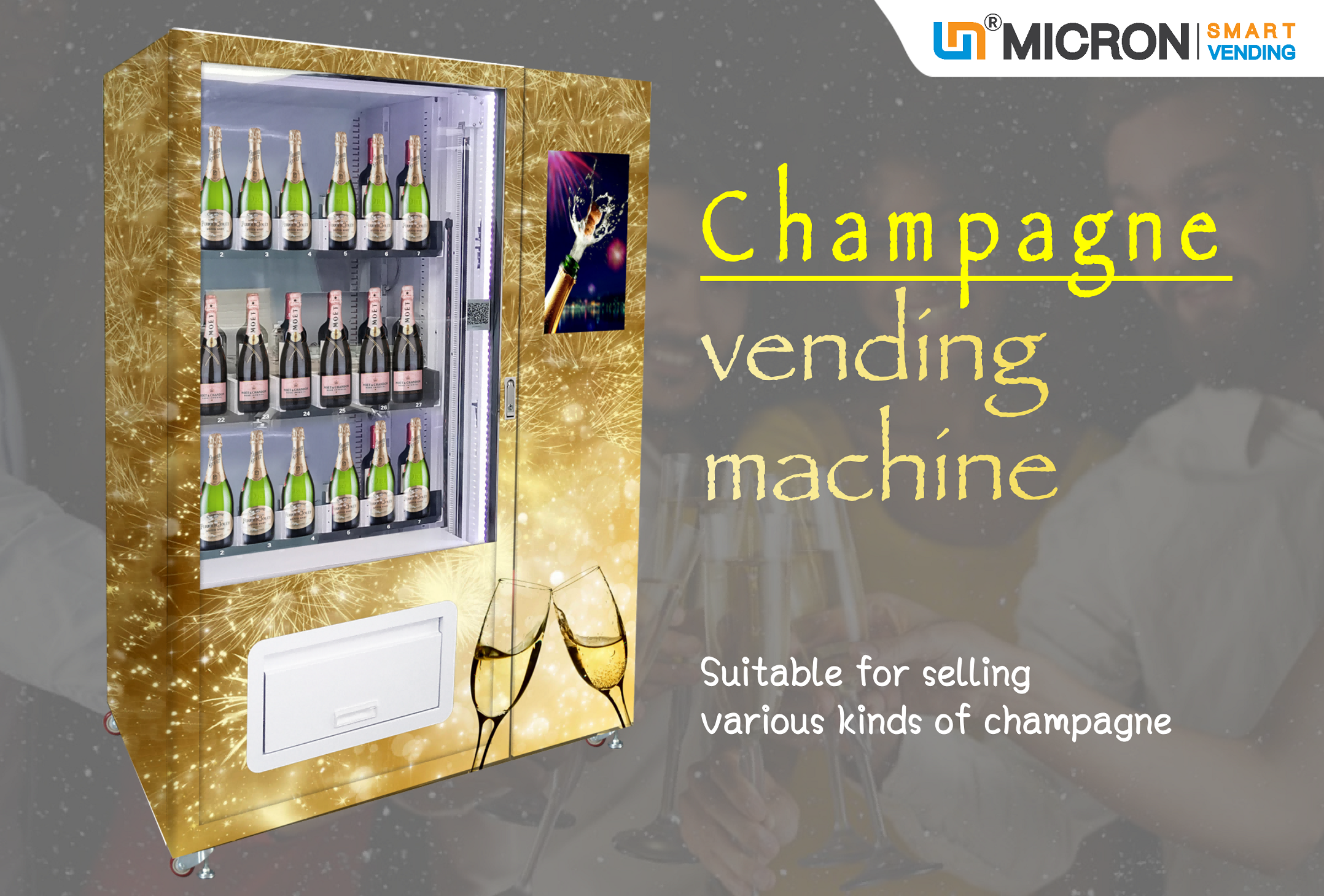 champagne vending machine with age verification