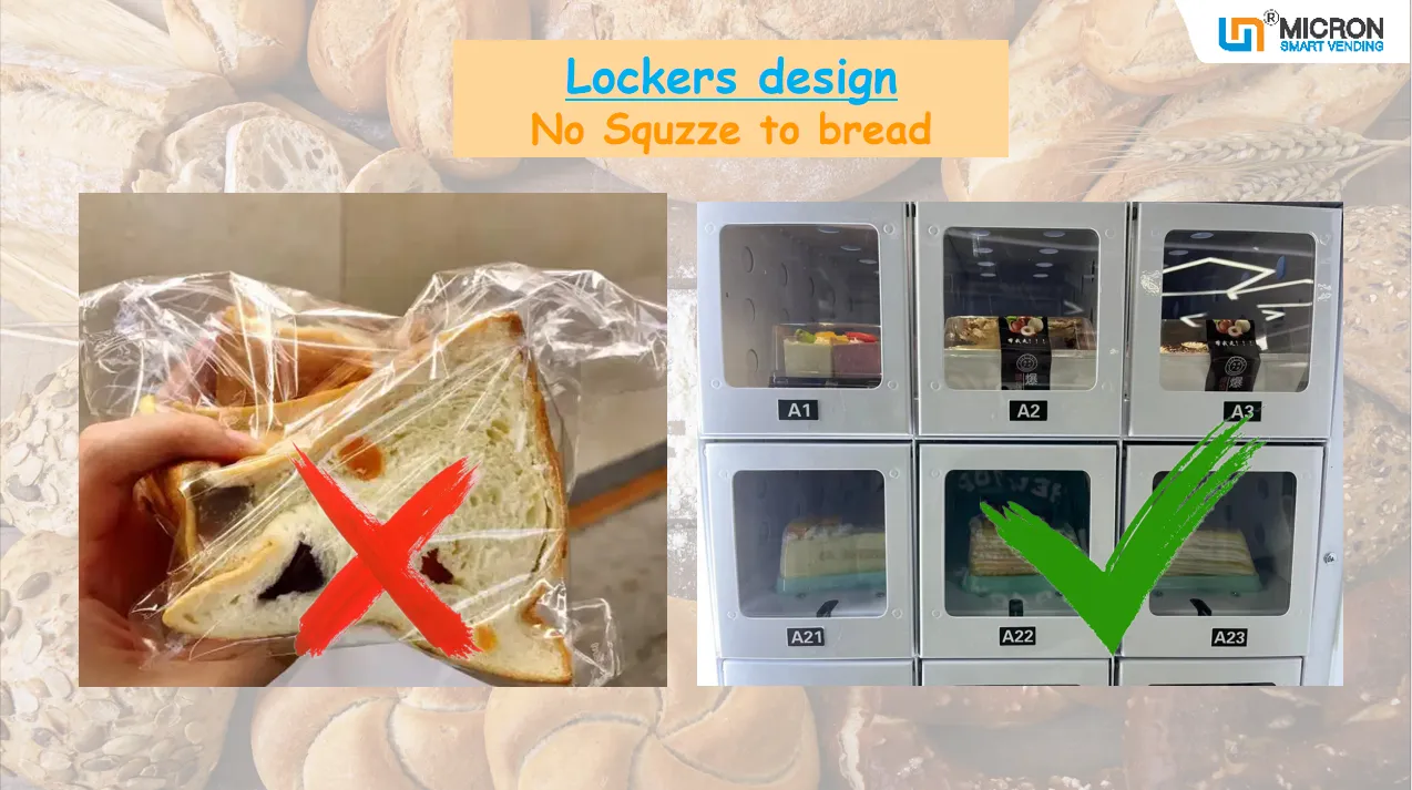 bread cake vending machine cooling locker vending machine