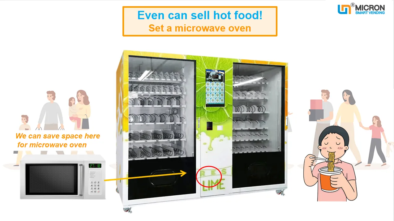 Big capacity vending machine with touch sreen sale snack and drink