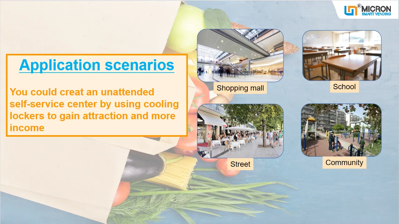 Cooling locker vending machine for selling egg vegetable fruit vending machine in unmanned retail store