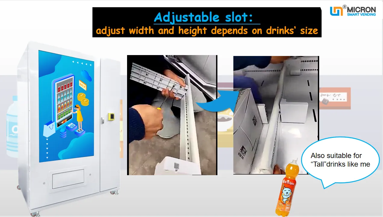 big touch screen vending machine to sell snack and drink