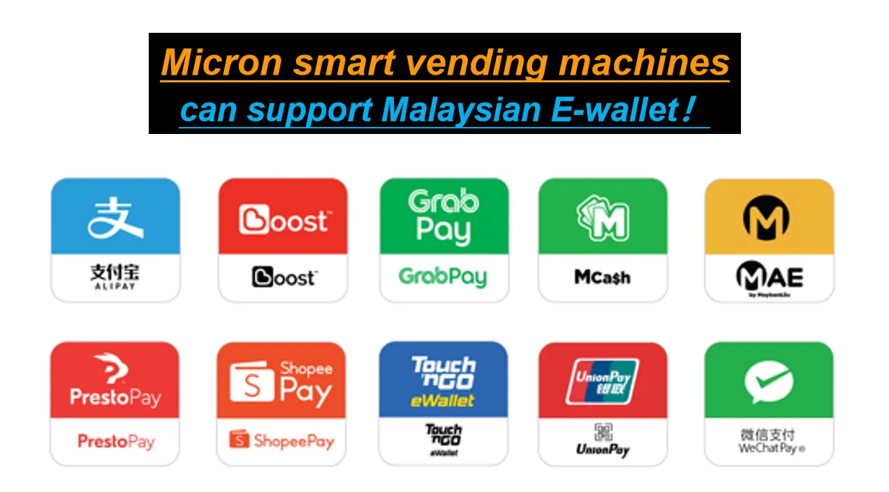E-wallet vending machine,cashless vending machine, malaysia vending machine, touch screen vending machine. keyboard vending machine