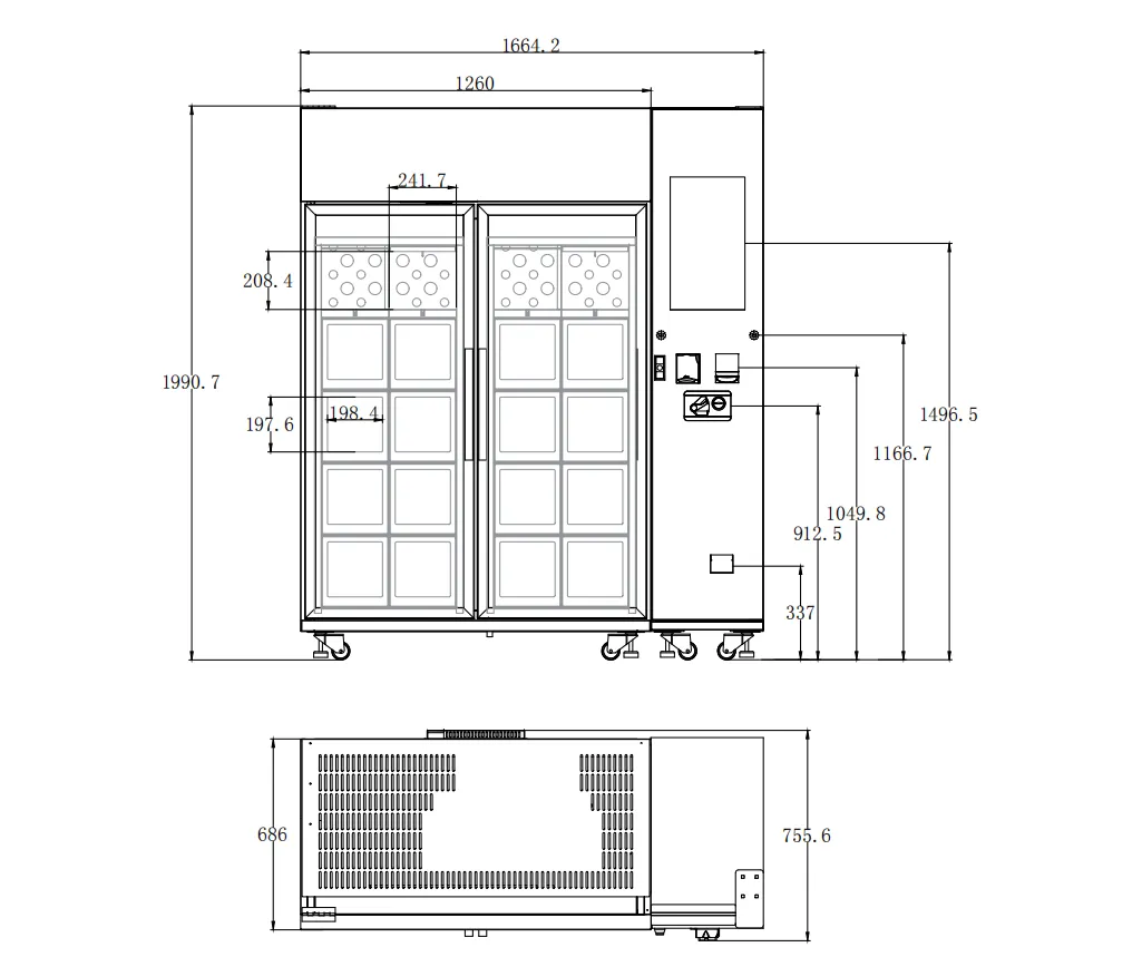 cooling locker vending machine,unmanned retail store,vegetable vending machine, egg vending machine