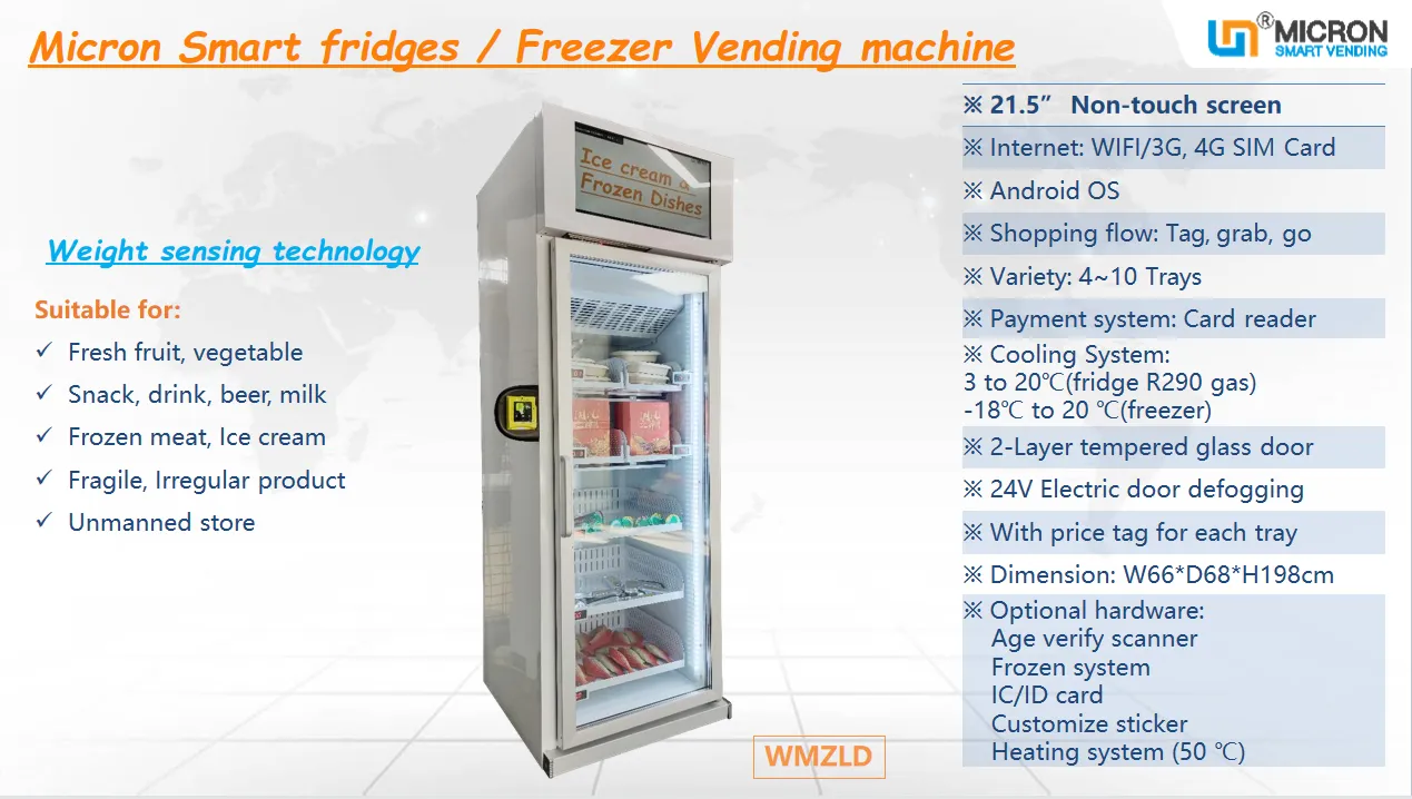 fresh fruit vending machine cooling system touch screen