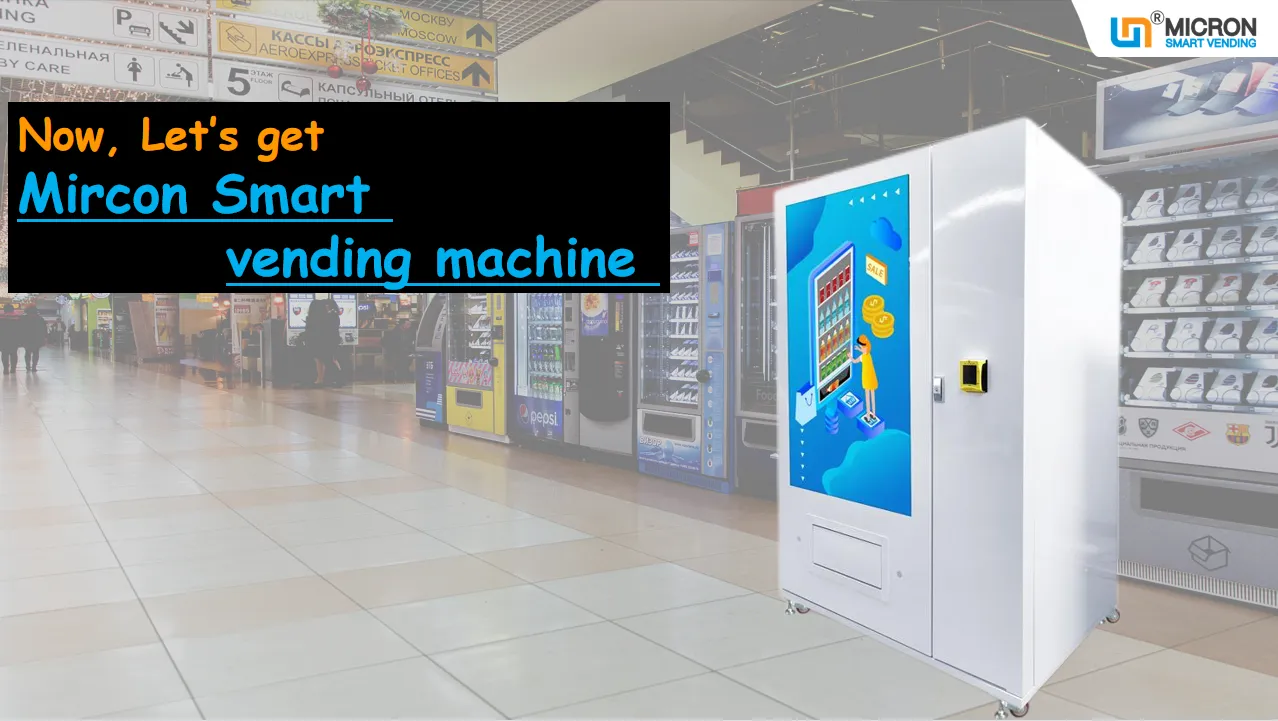 Large touch screen snack and drink smart vending machine for coke,Orange juice,milk