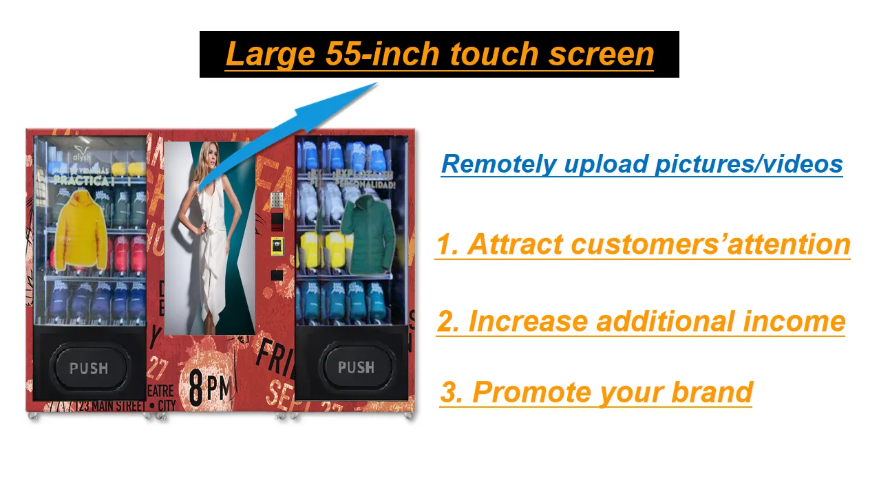 clothing vending machine, vending machine touch screen,touch screen vending machine,new product vending machine