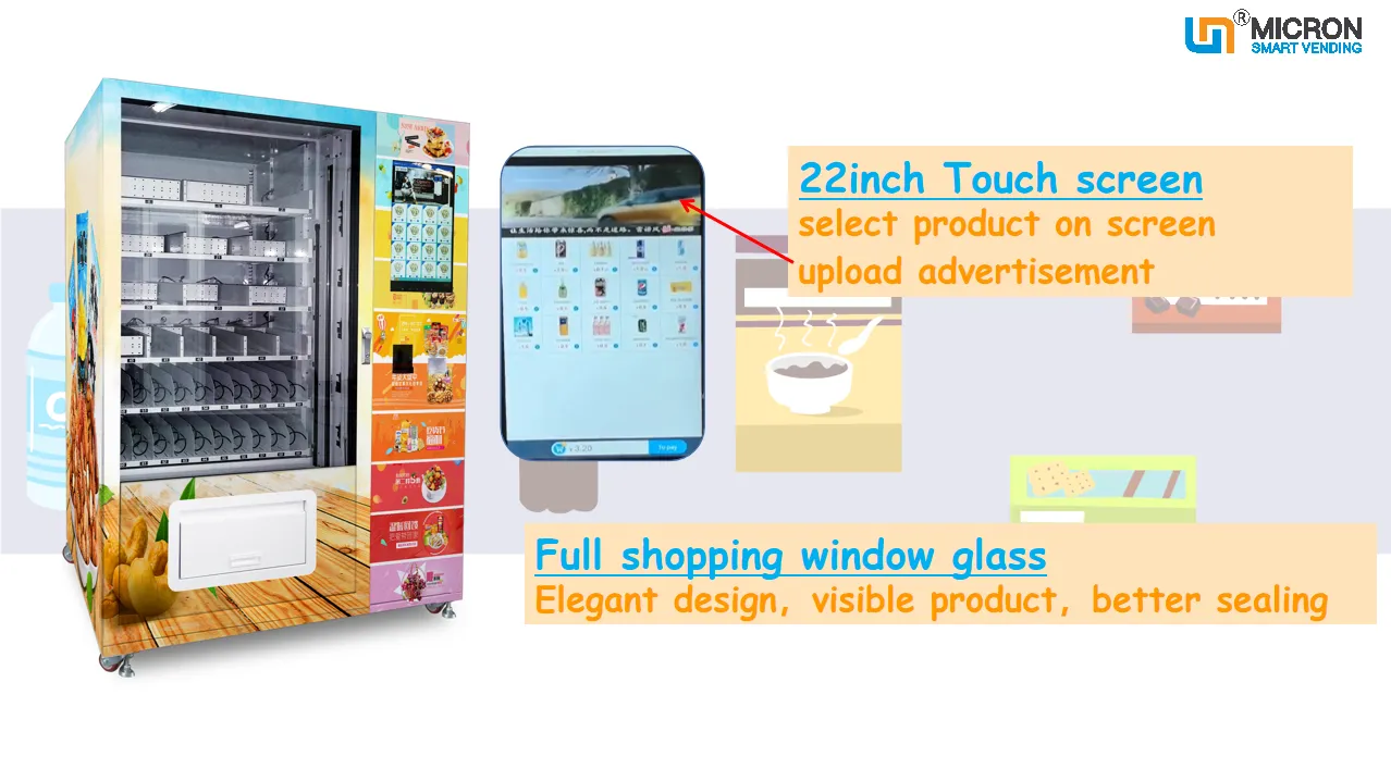 snack drink vending machine Micron smart vending machine