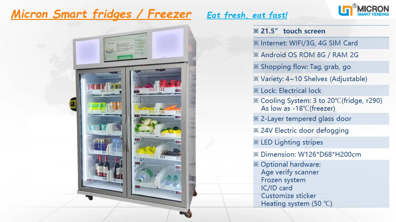 farm produce vending machine egg vending machine vegetable vending machine for sale, micron smart fridge vending machine supplier and manufacturer