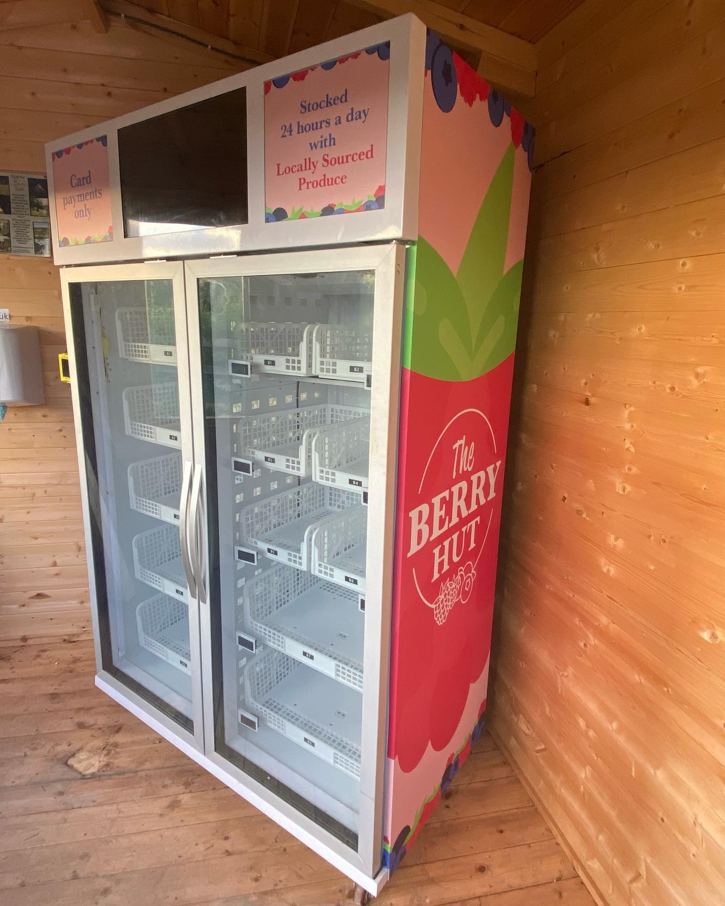 Smart fridge to sell farm produce berry fruit in UK