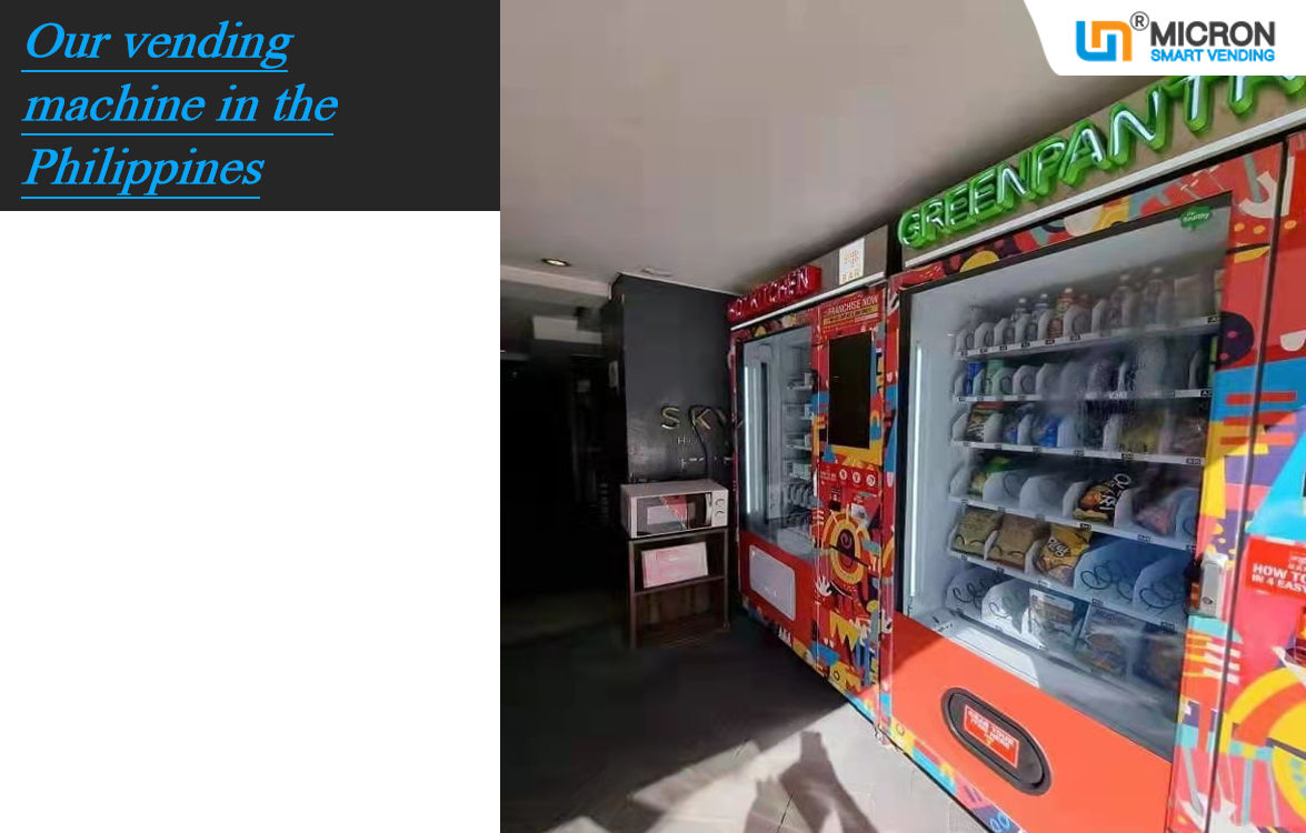 Snack and drink vending machine with touch screen in Philippines