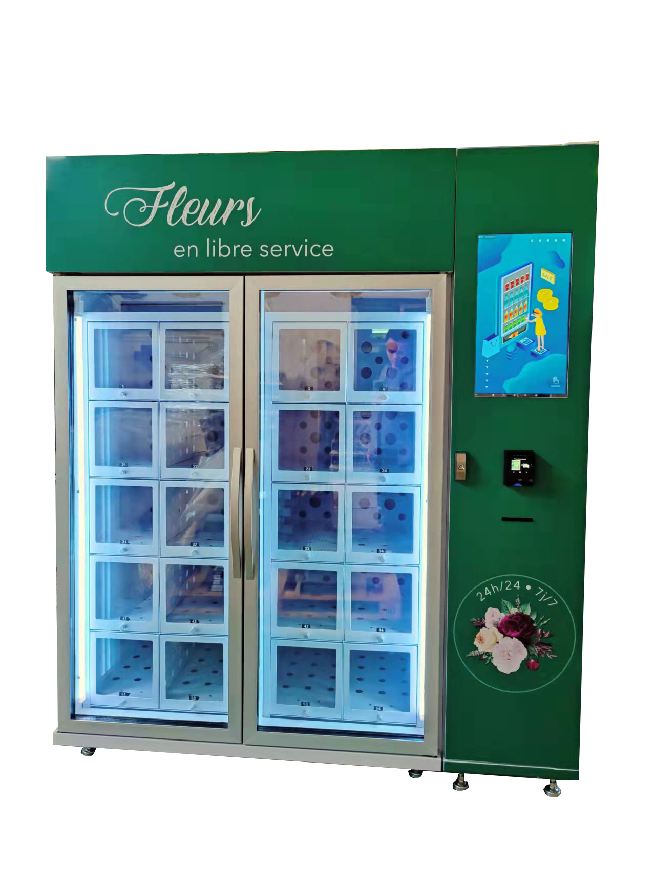 Flower vending machine, cooling locker vending machine,Singapore vending machine