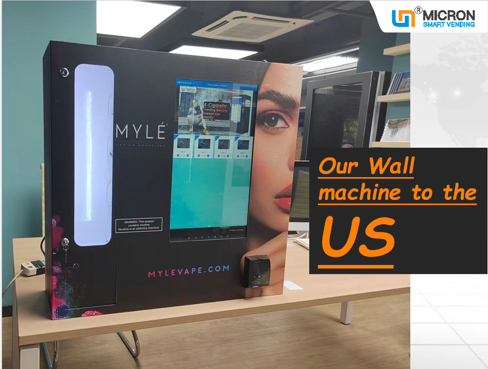 Wall-mounted vape vending machine to the US
