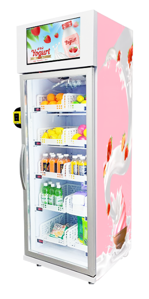Smart fridge for sell snack drink fruit in US
