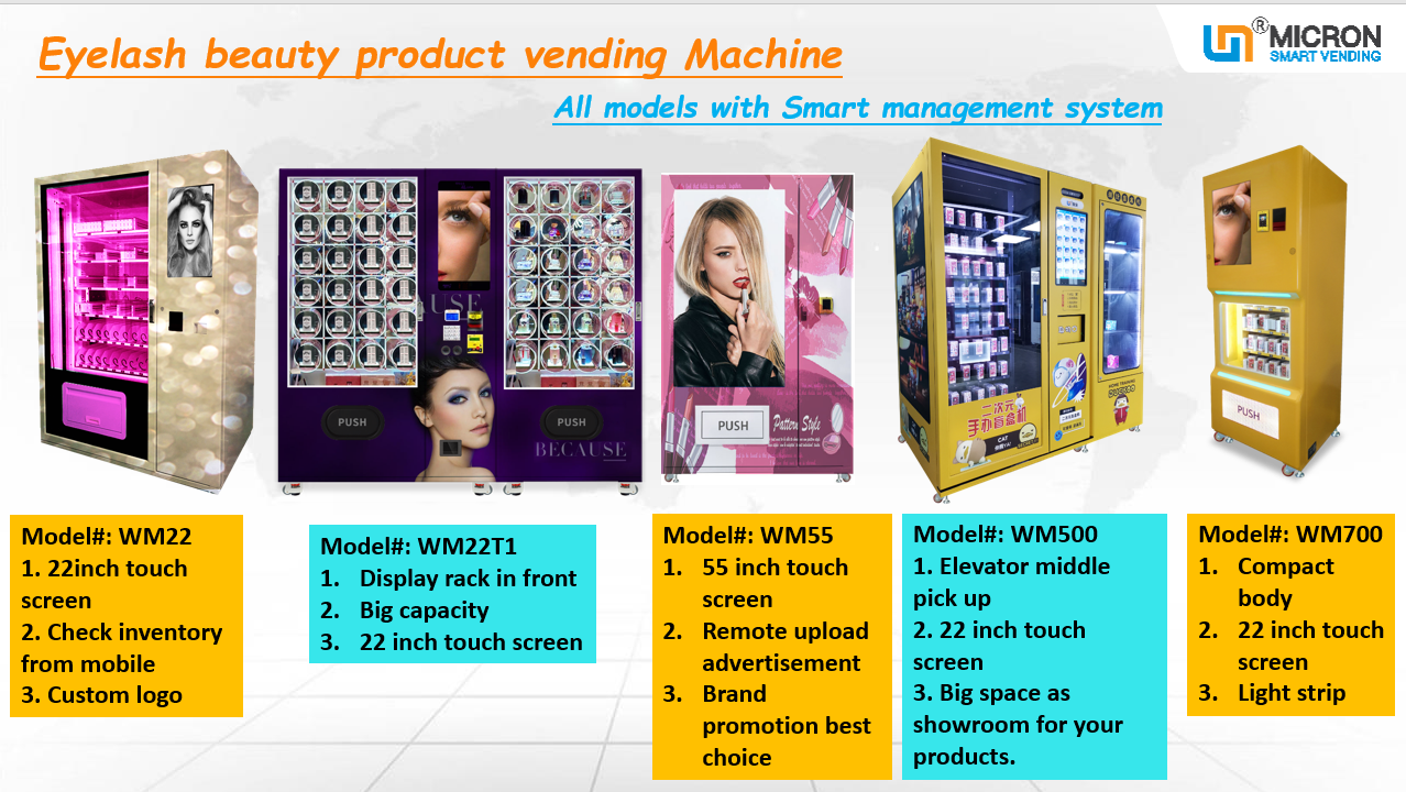 Lash vending machine options
