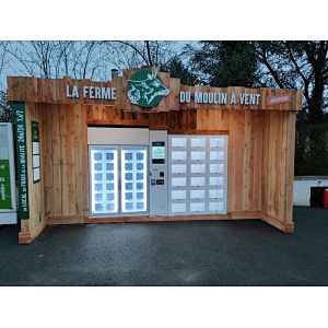 France smart fridge: Micron frozen meat beaf vending machine in France