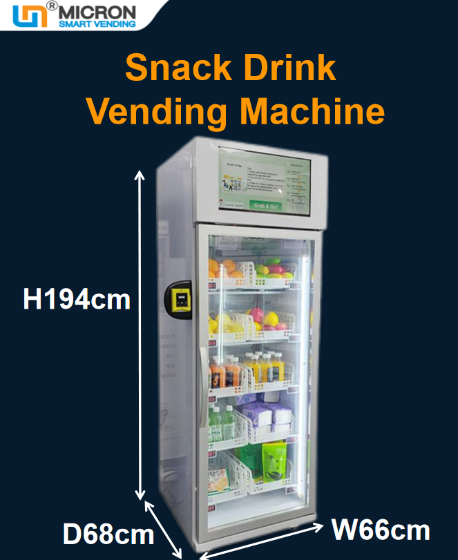 Grab n go smart fridge to sell snack drink vending machine can also sell egg fresh fruit