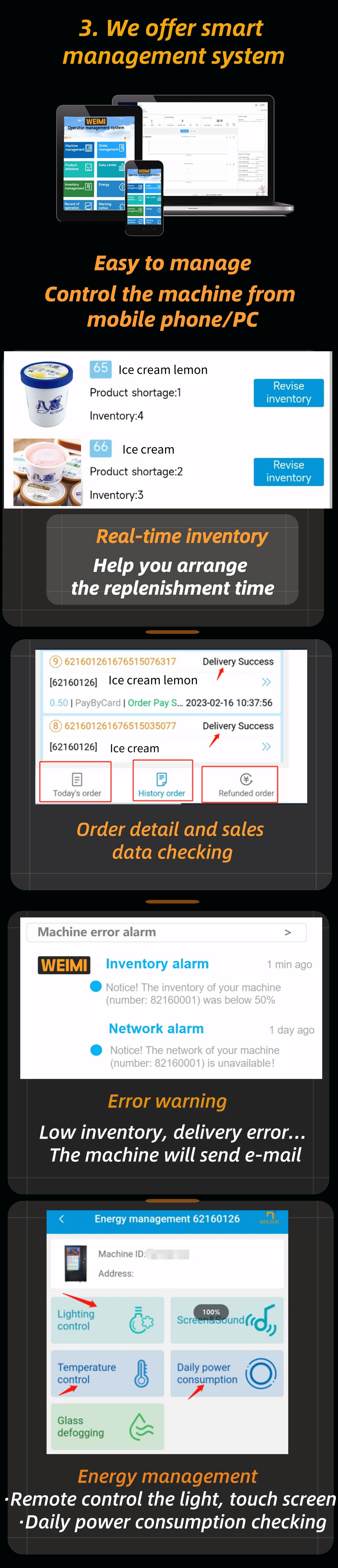 Micron -18℃ freezing ice cream vending machine to sell frozen food, ice cream, frozen meat, this ice cream vending machine can hold 300 ice creams