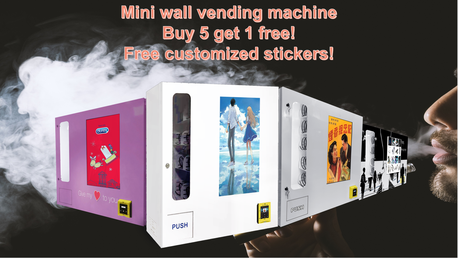Wall hanging E-cigarette vending machine