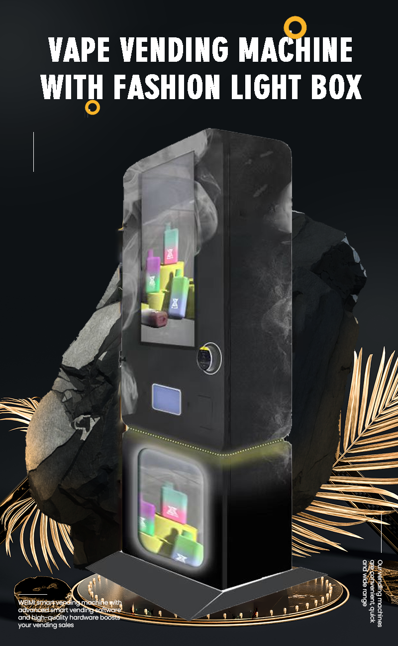 vape vending machine with advertisement screen age checker