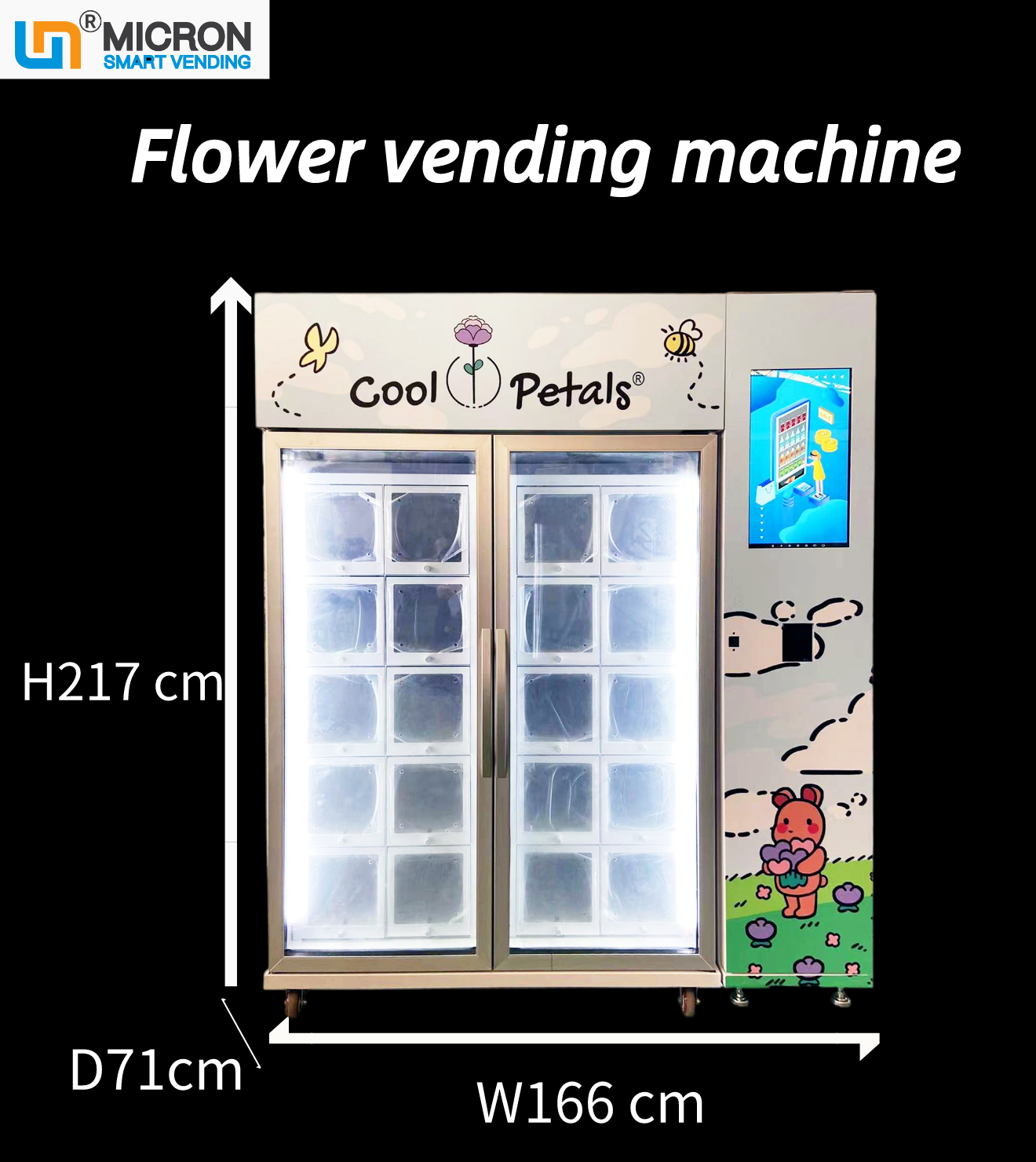 Micron smart fresh flower vending machine