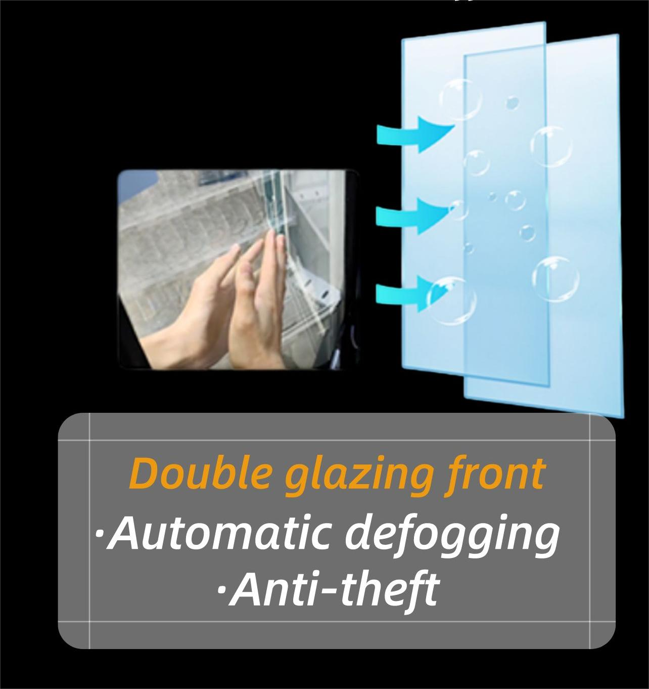 our fruit vending machine has double glazing front which can automatic defogging.