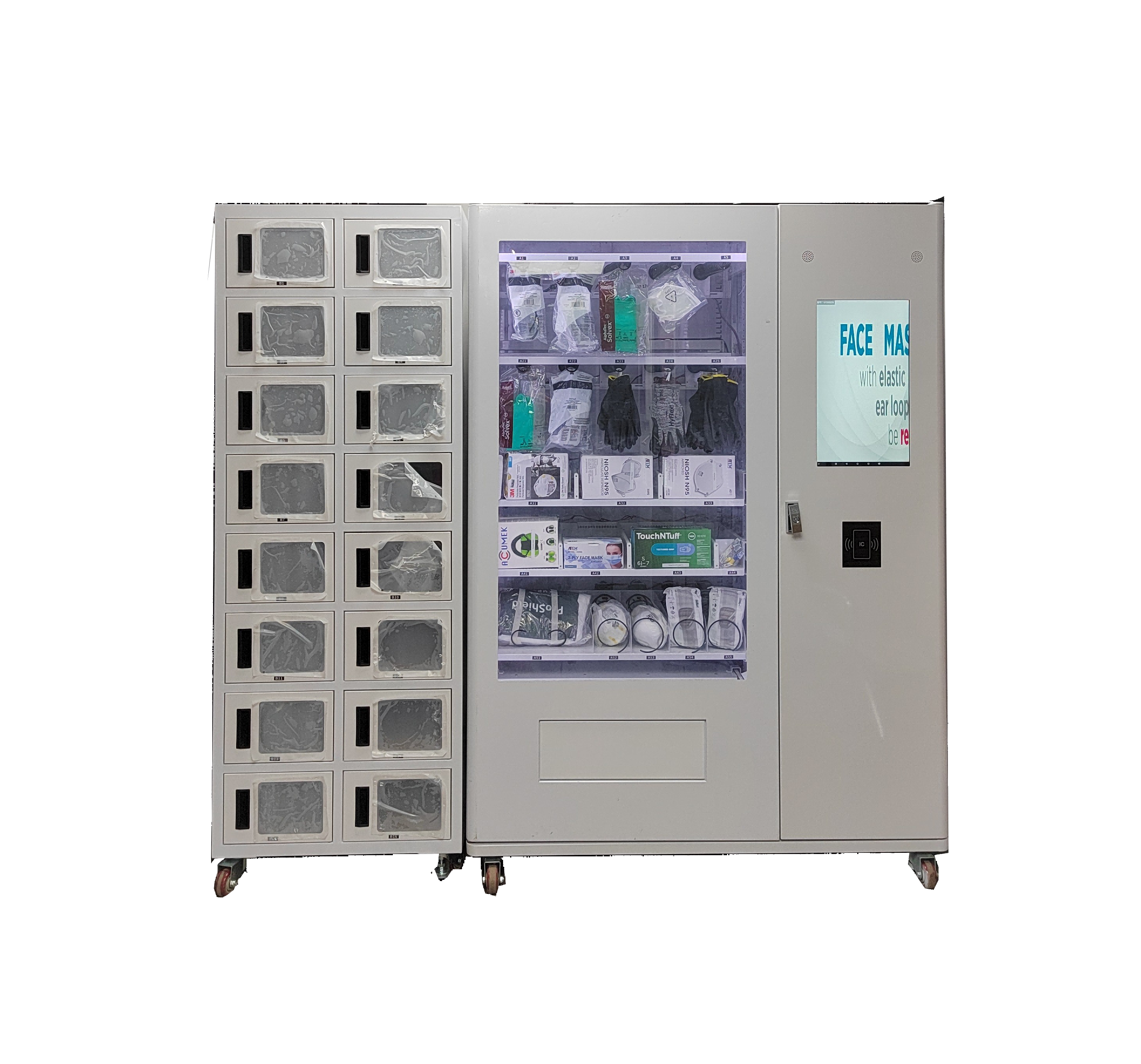 Custom vending machine PPE vending machine sale gloves, helmets, masks for factory