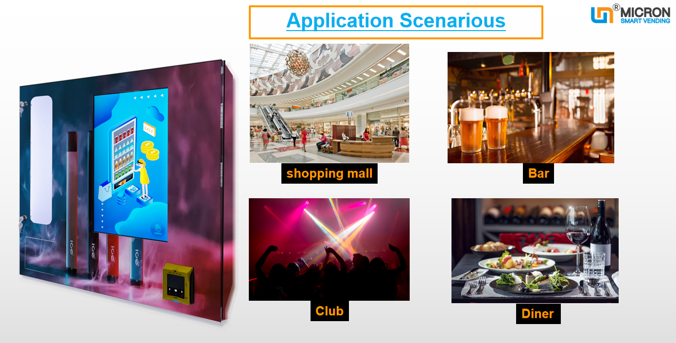 E-cigarette vending machine can be hung on the wall in the club vending machine in the club mini vending machine