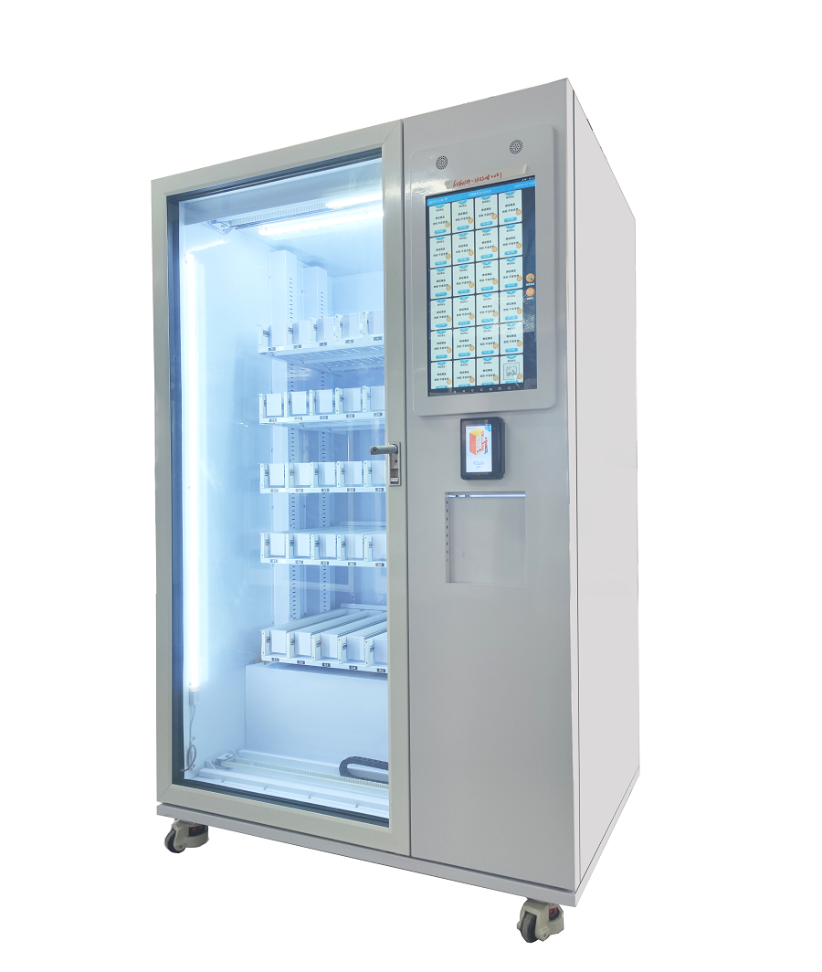 Beer alcohol vending machine with elevator, age vierfy and touch screen safe delivery