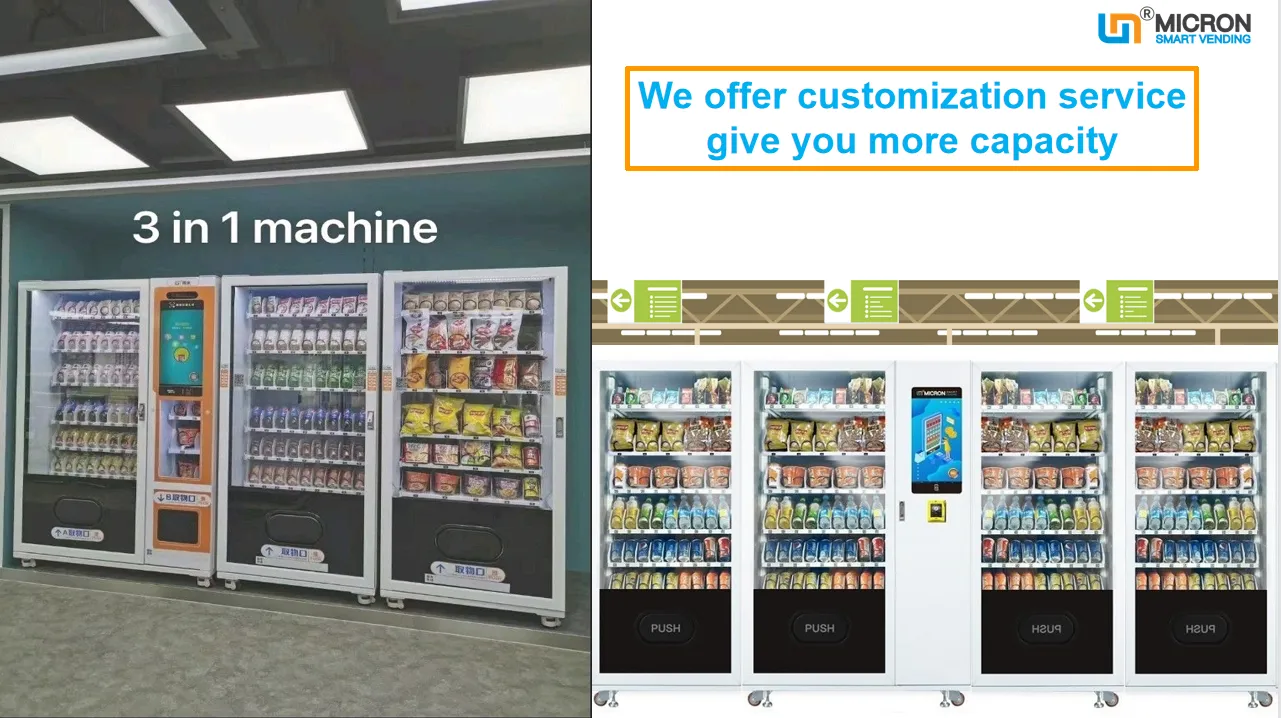 combo meal vending machine with big capacity touch screen vending machine Micron smart vending 8 years vending machine manufacturer supplier