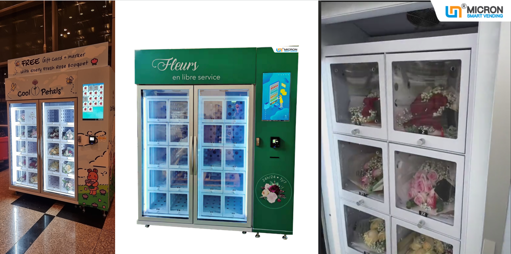 Is it a good idea to sell flower in a vending machine? What type of vending machine can sell flower?
