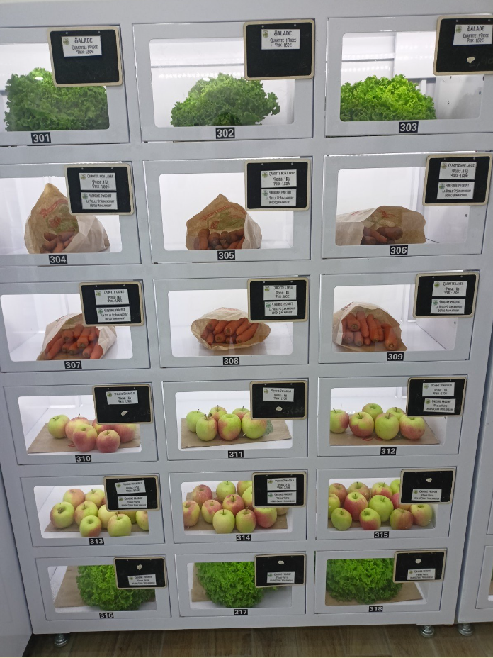 Selling fresh farm produce in vending locker