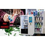 Beer, alcohol vending machine, high tech vending machine with robot arm to delivery the glass bottle safe. Updated. 2022.9.30