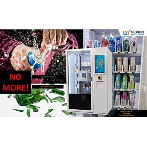 Beer, alcohol vending machine, high tech vending machine with robot arm to delivery the glass bottle safe. Updated. 2022.9.30