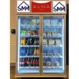 Smart fridge vending machine for selling snack drink in Norway