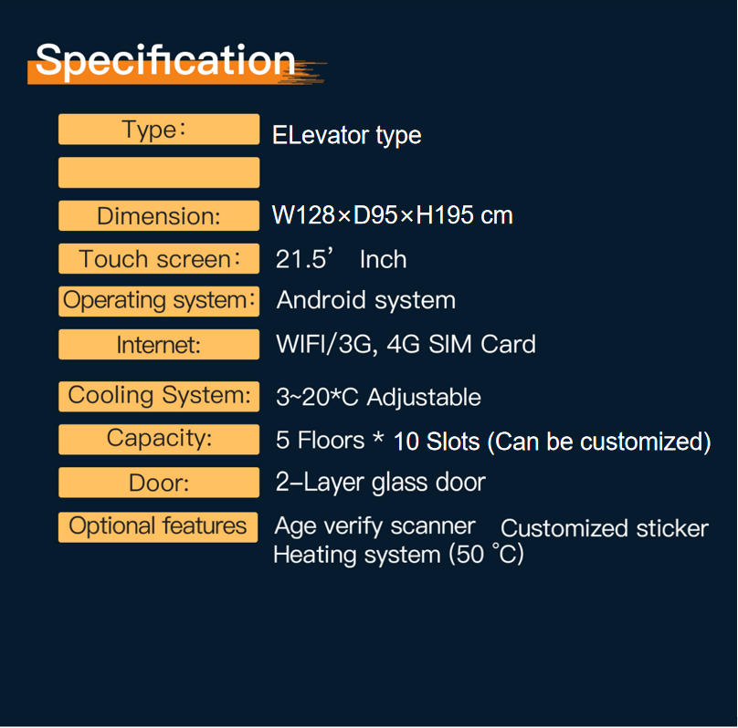 2023 new type Micron cup cake vending machine with elevator, stable elevator system to keep products safe