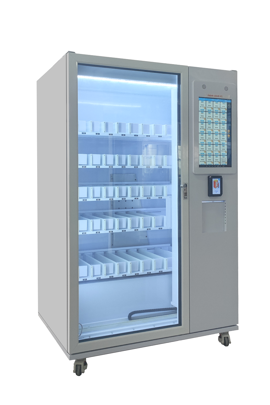 Beer alcohol vending machine with elevator, age vierfy and touch screen safe delivery