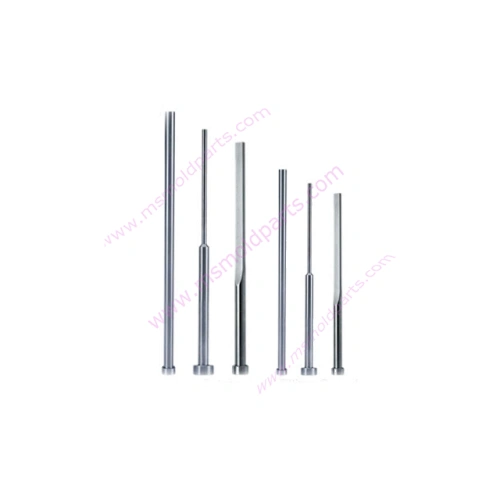 Blade ejector pin with extra long blade 2 angle radii oblate ejector pin