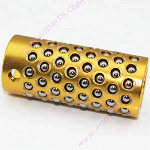 Small anodized ball retainers, golden ball retainers, threaded hole ball retainers
