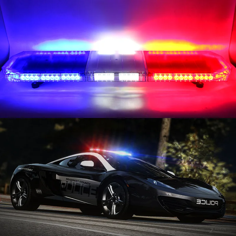 LED-8100L 1.2M amber strobe warning led Police lightbar