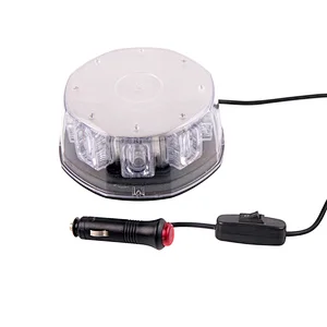 LED-813 vehicle safety strobe lights 12V round roof mounted amber flashing lights 24W led flashing lights for vehicles