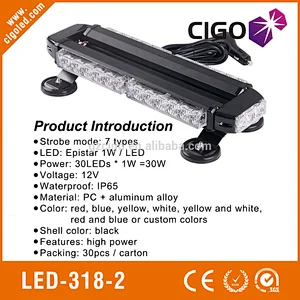 LED-318-2 blue strobe light bar 30W magnetic led light bar mini strobe light