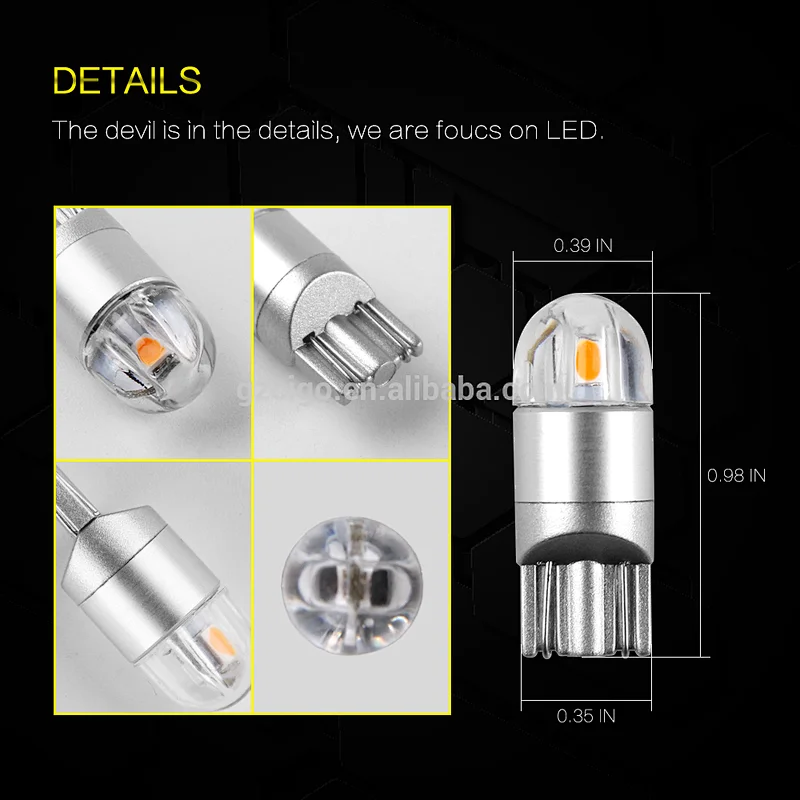 T10-2SMD-3030 t10 smd led bulb auto interior led bulbs 2W 194 led bulb